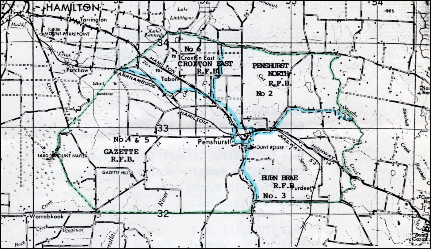 penshurst fire brigade map